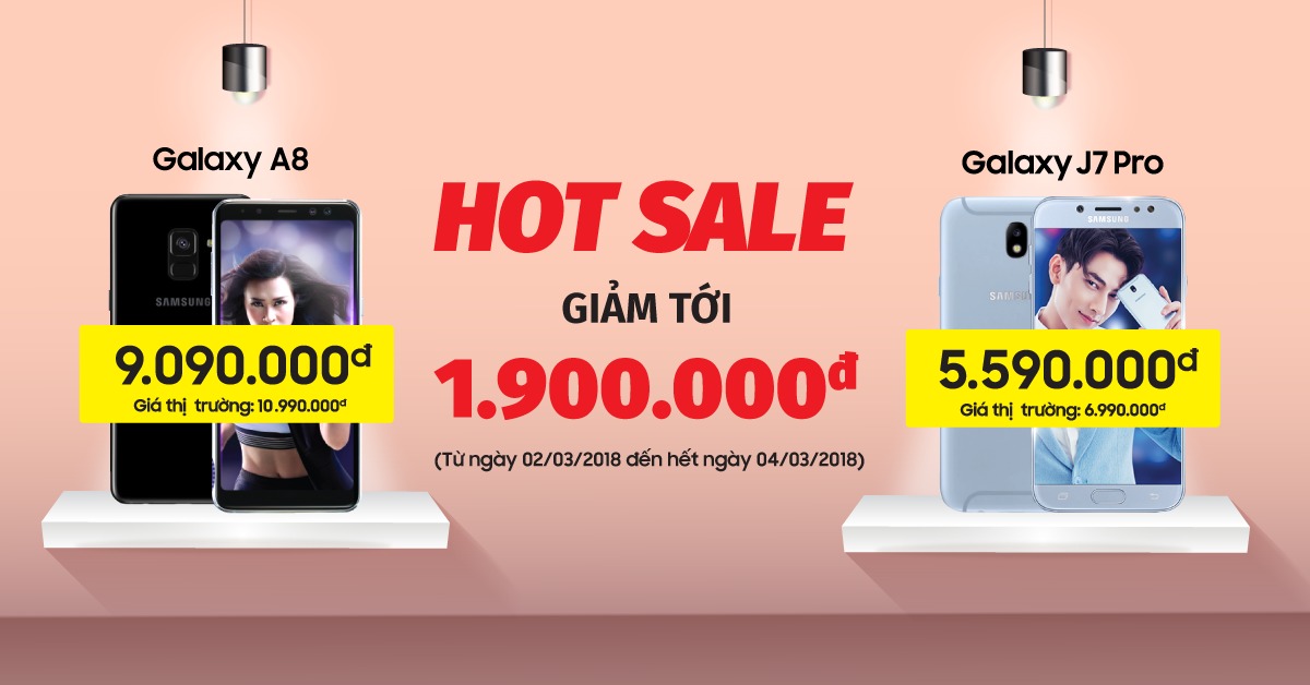 HOT SALE 02-04/03: Smartphone Samsung tặng PMH lên tới 1.9 triệu đồng, trả góp 0%