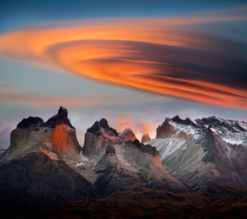 Torres del Paine Horns (Cuernos del Paine) Sunrise