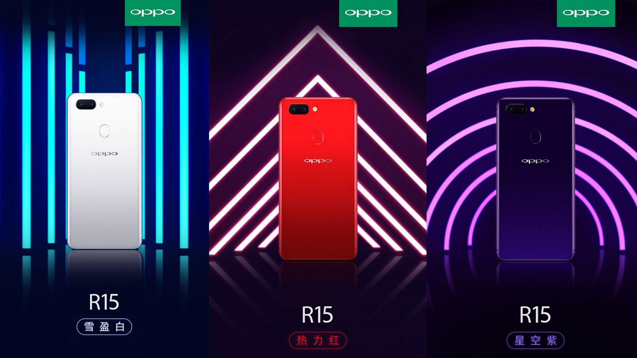 OPPO R15 và R15 Plus lộ rõ thiết kế với mặt lưng tuyệt đẹp