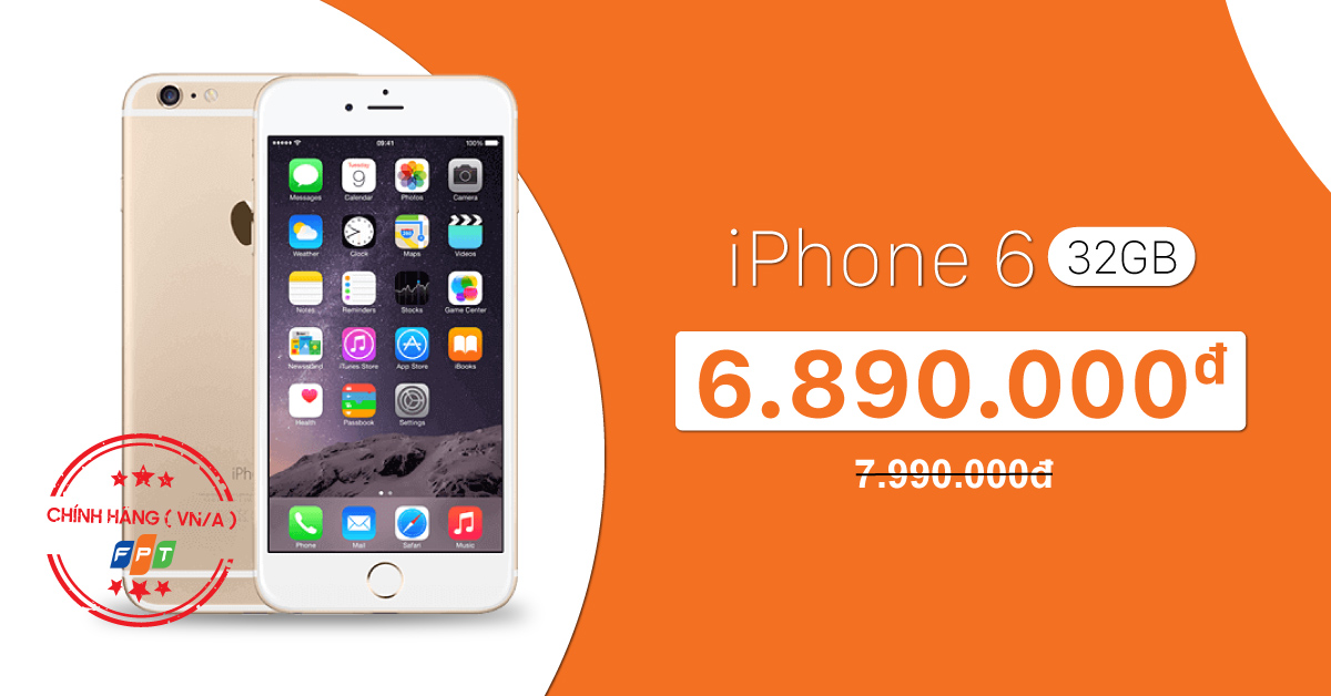 iPhone 6 32GB giảm mạnh đối đầu Android, giá chỉ 6.89 triệu đồng