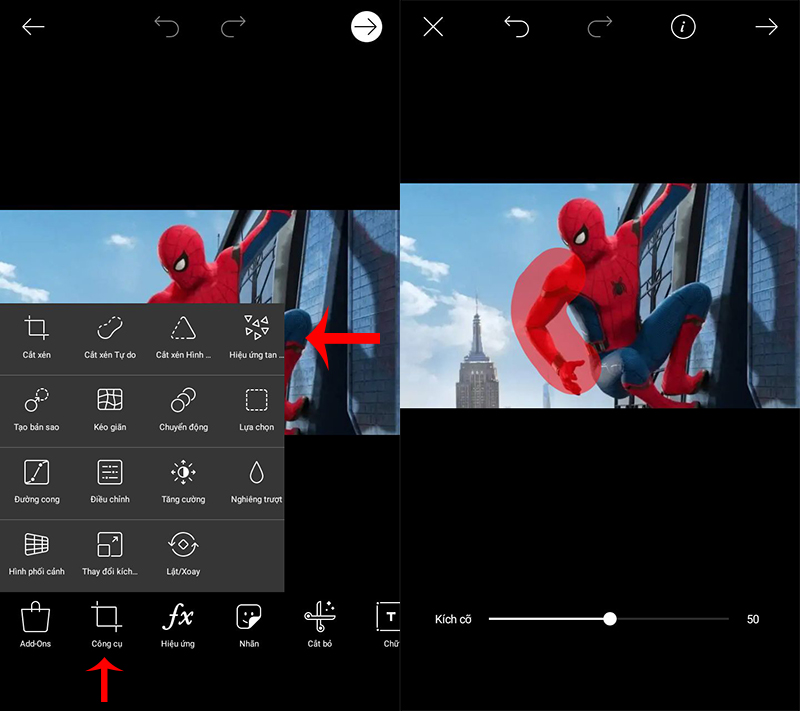 Ảnh hiệu ứng tan biến