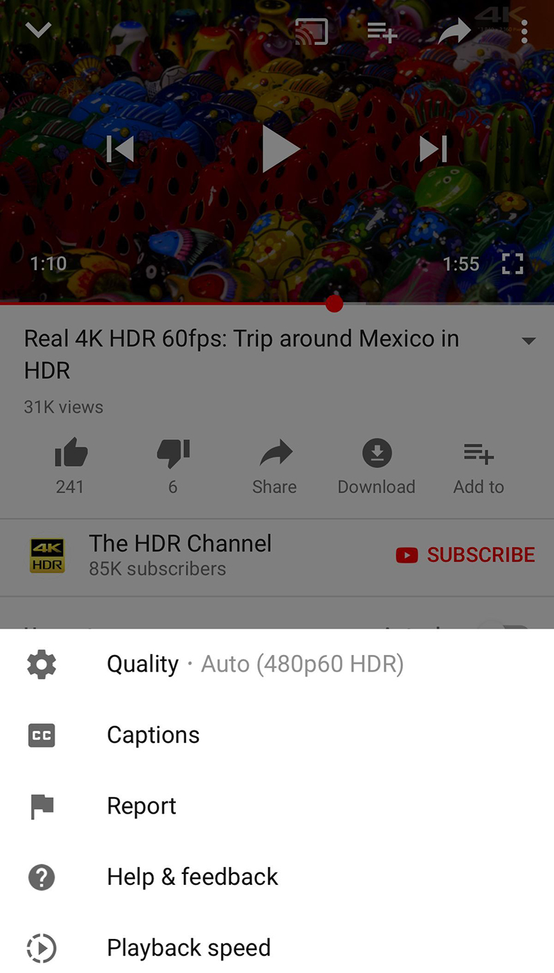 youtube hdr 