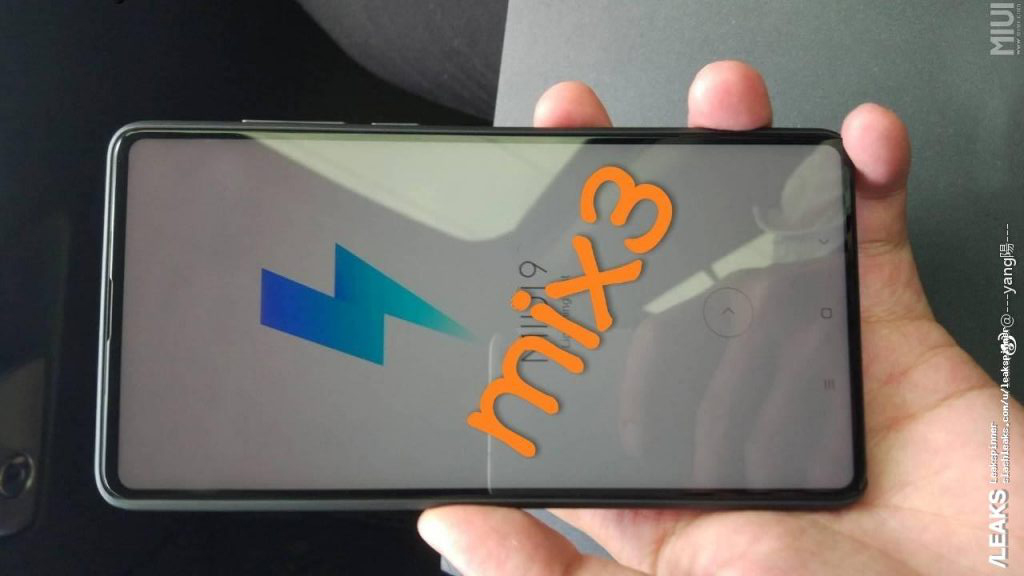 Xiaomi Mi Mix 3 viền mỏng hơn cả iPhone X đã xuất hiện thực tế