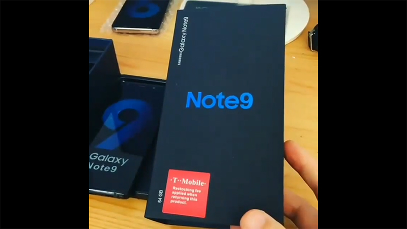 mở hộp Galaxy Note 9