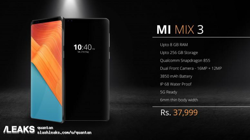 giá bán Xiaomi Mi MIX 3