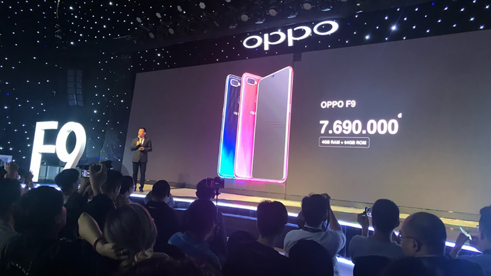 OPPO F9 ra mắt Việt Nam: Camera kép, sạc nhanh VOOC, màn hình giọt nước, giá 7.690.000 đồng
