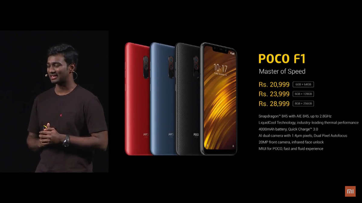 Poco F1 ra mắt: Snapdragon 845, tản nhiệt chất lỏng, RAM 8GB, camera kép, giá từ 7 triệu đồng