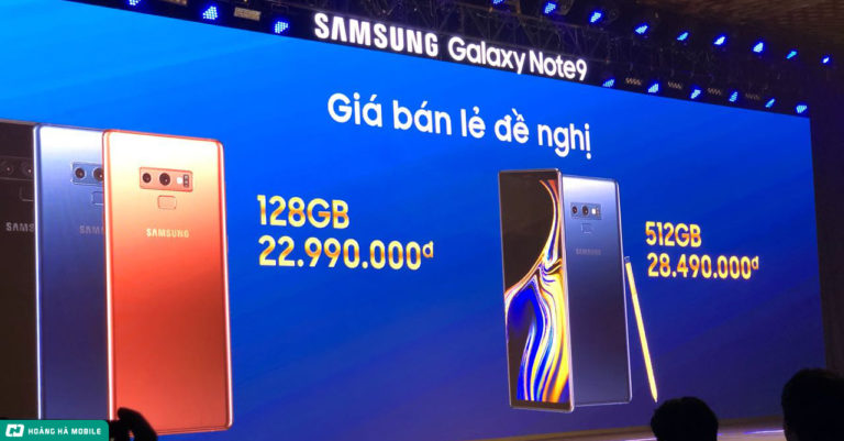 Samsung Galaxy Note 9 ra mắt Việt Nam với giá từ 24.490.000đ, lên kệ vào 24/08