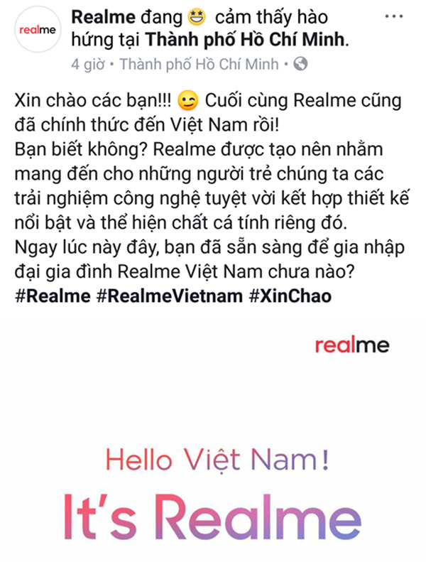 Realme ra mắt Việt Nam