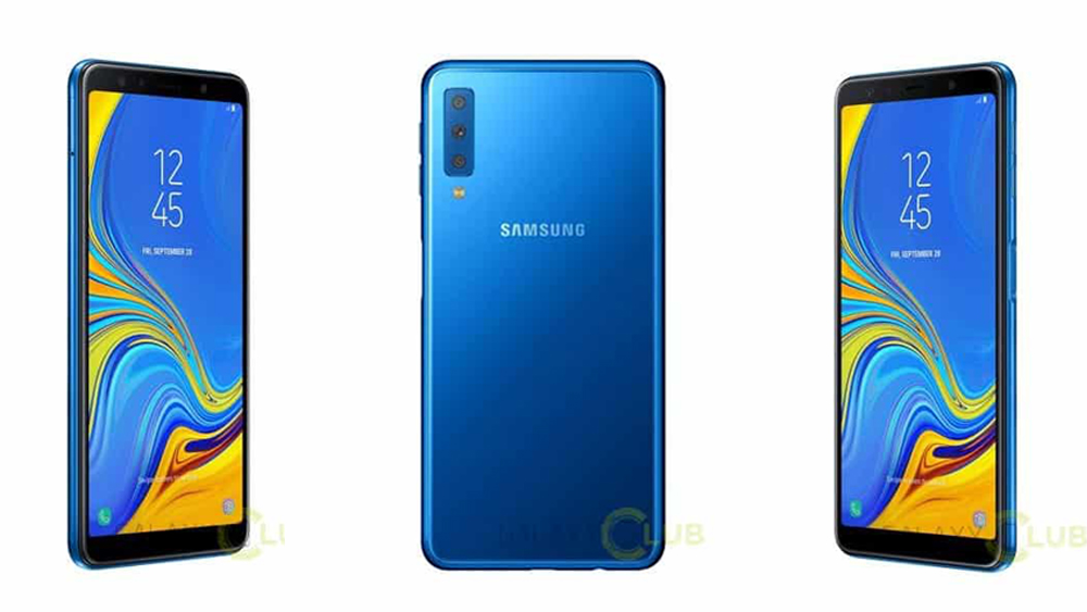 Galaxy A7 (2018) xuất hiện rõ nét với 3 camera như P20 Pro của Huawei