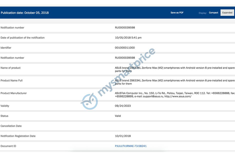 Ngày ra mắt Zenfone Max M2