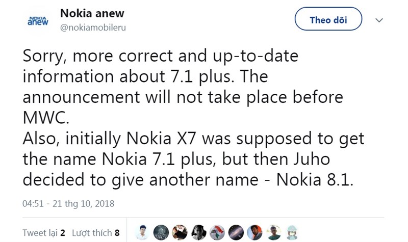 Phiên bản quốc tế của Nokia X7
