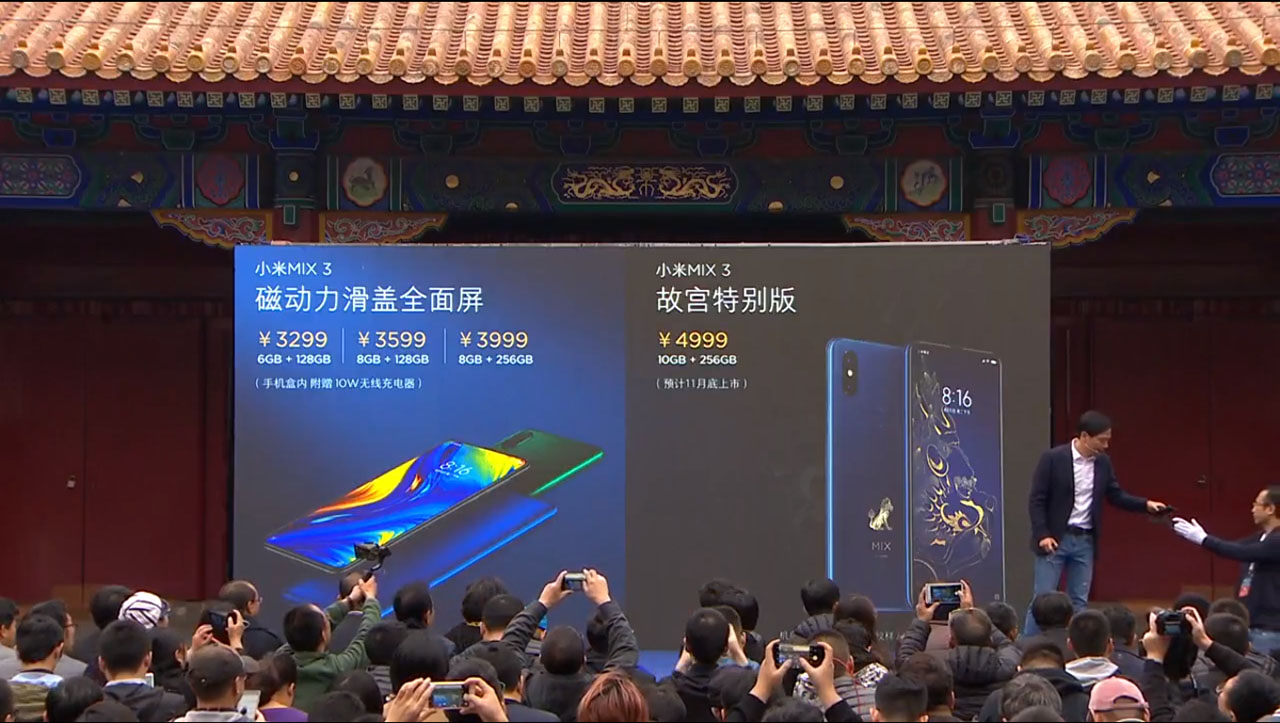 Xiaomi Mi MIX 3 ra mắt: Camera trượt, màn hình tràn viền tứ phía, RAM 10GB, giá chỉ hơn 11 triệu đồng
