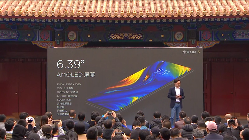 Xiaomi Mi MIX 3 ra mắt