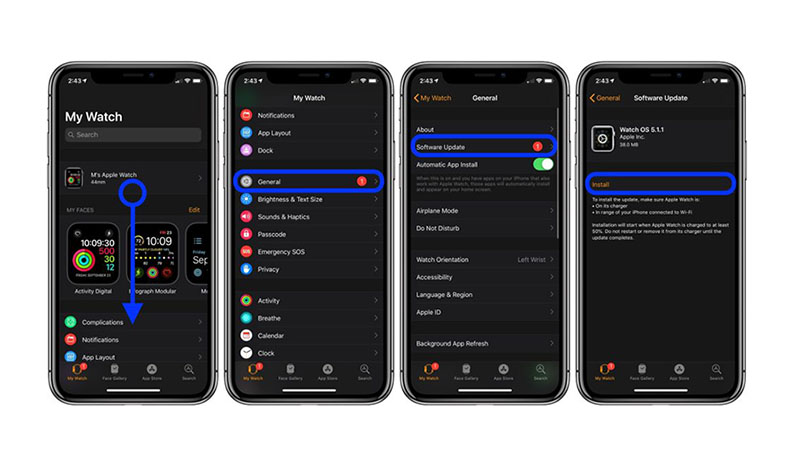 Cập nhật phần mềm Apple Watch