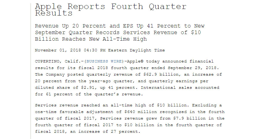 Doanh số quý 4 của Apple