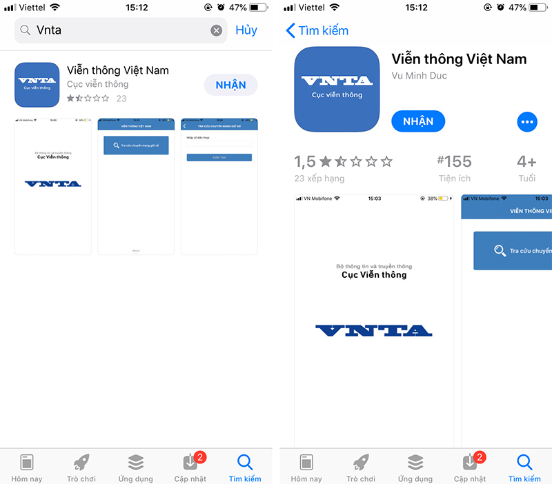 Kiểm tra SIM chuyển mạng giữ số