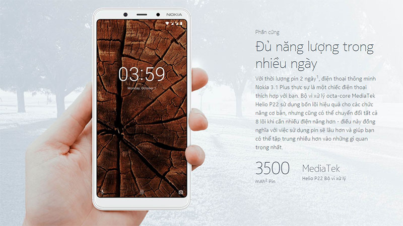 Nokia 3.1 Plus ra mắt Việt Nam