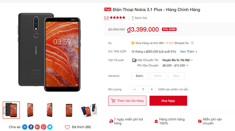 Nokia 3.1 Plus ra mắt Việt Nam