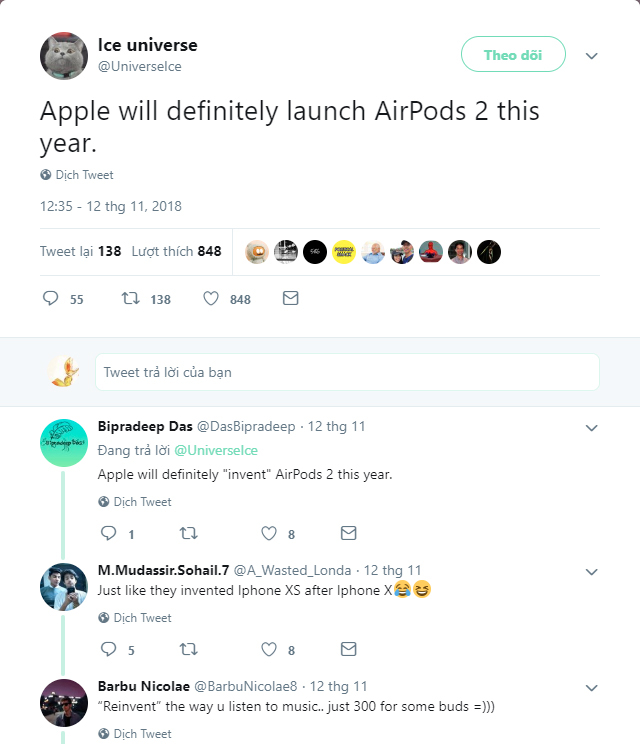 Tai nghe AirPods 2