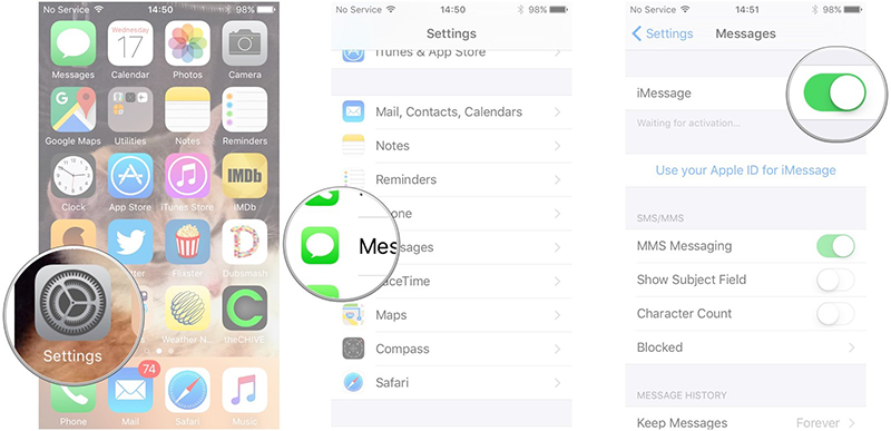 Cách tắt iMessage trên iPhone