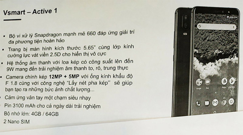 Cấu hình điện thoại Vsmart