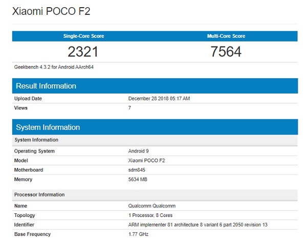 Cấu hình Pocophone F2