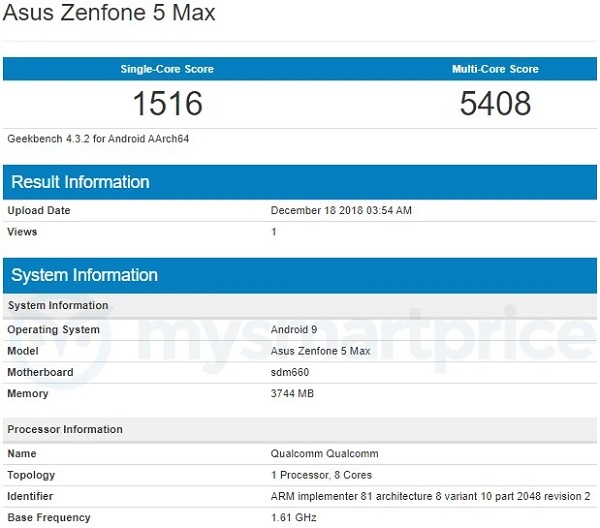 Cấu hình Zenfone 5 Max