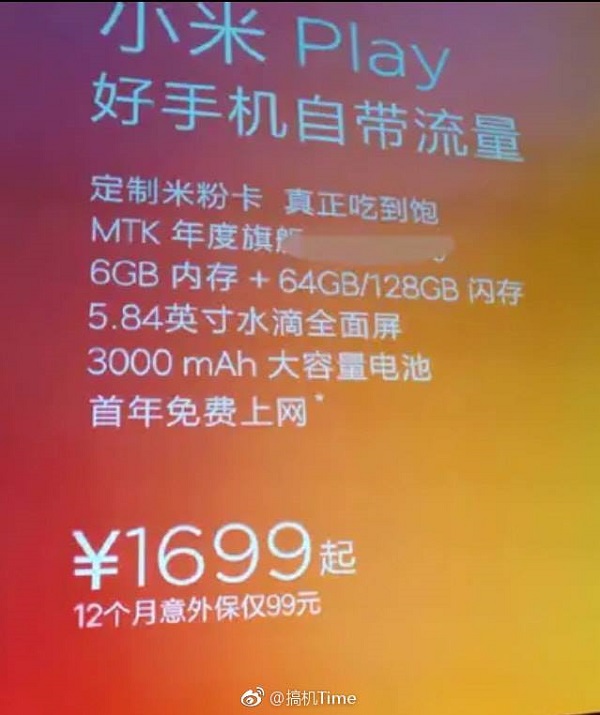 Giá bán Xiaomi Play