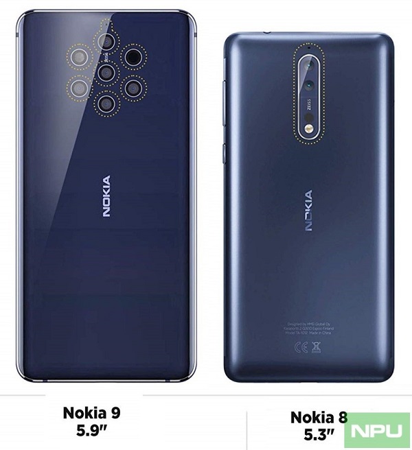 Hoa cả mắt với Nokia 9 PureView cùng 5 camera phía sau