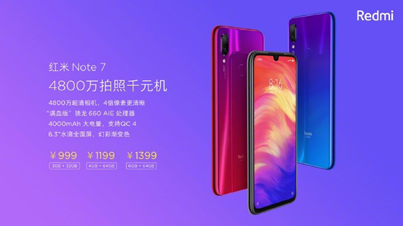 Redmi Note 7 ra mắt