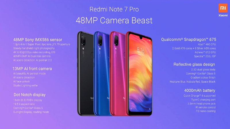 Redmi Note 7 Pro ra mắt