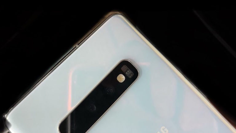 Galaxy S10 phiên bản Pearl White lộ diện rõ nét cùng 3 camera sau