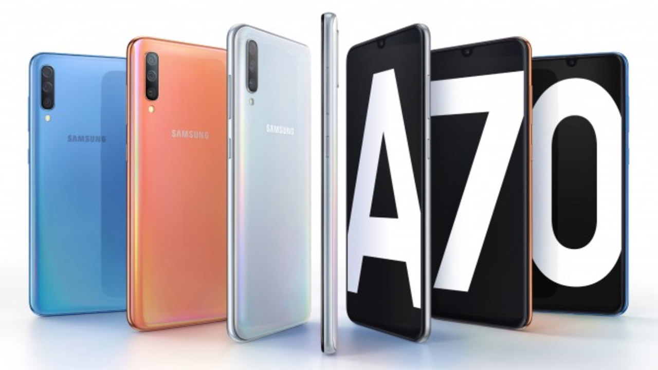 Galaxy A70 ra mắt: Pin 4500 mAh, camera 32MP, vân tay âm màn