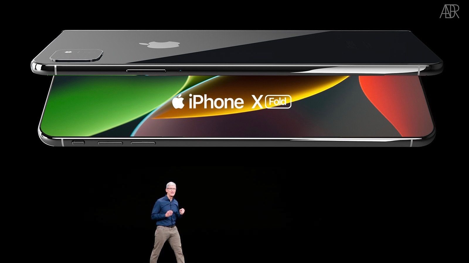 iPhone X Fold xuấ sắc với màn hình gập, 5 camera, giá 2000 USD