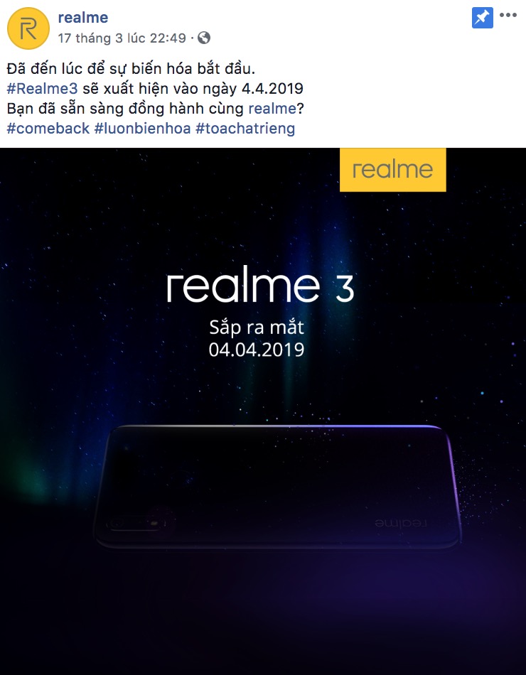 Ra mắt Realme 3 tại Việt Nam