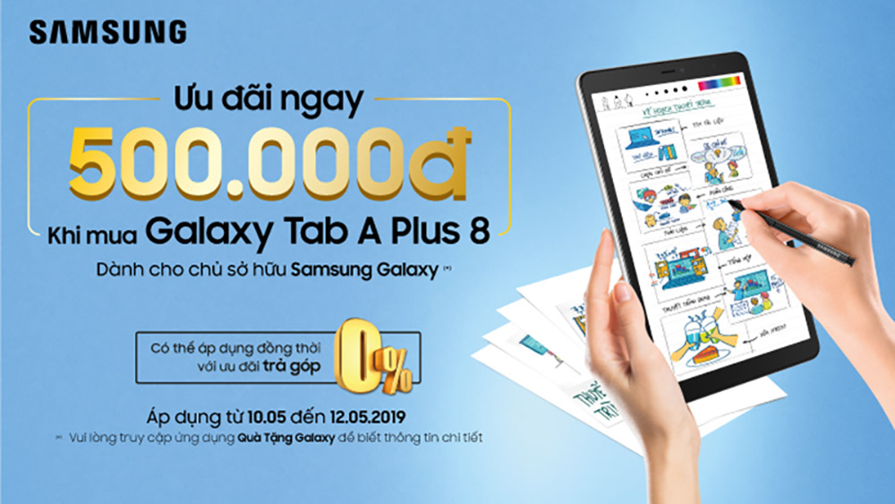 Nhanh tay mua Galaxy Tab A Plus 8 vì chỉ giảm sốc duy nhất hai ngày
