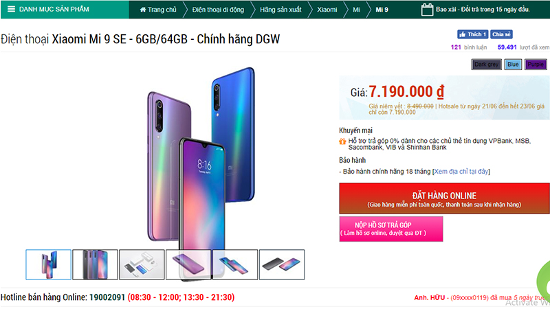 Hotsale-Mi-9-Mi-9-SE-T6