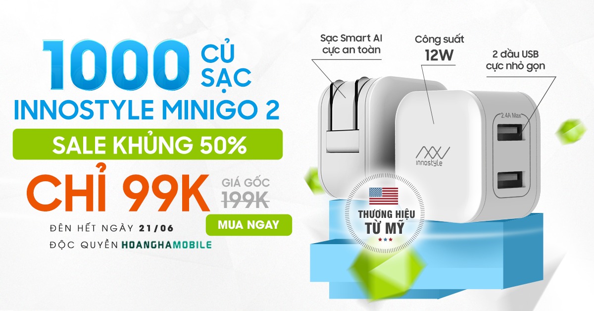 Innostyle Minigo 2 – Sạc thông minh đến từ Mỹ đáng mua nhất 2019
