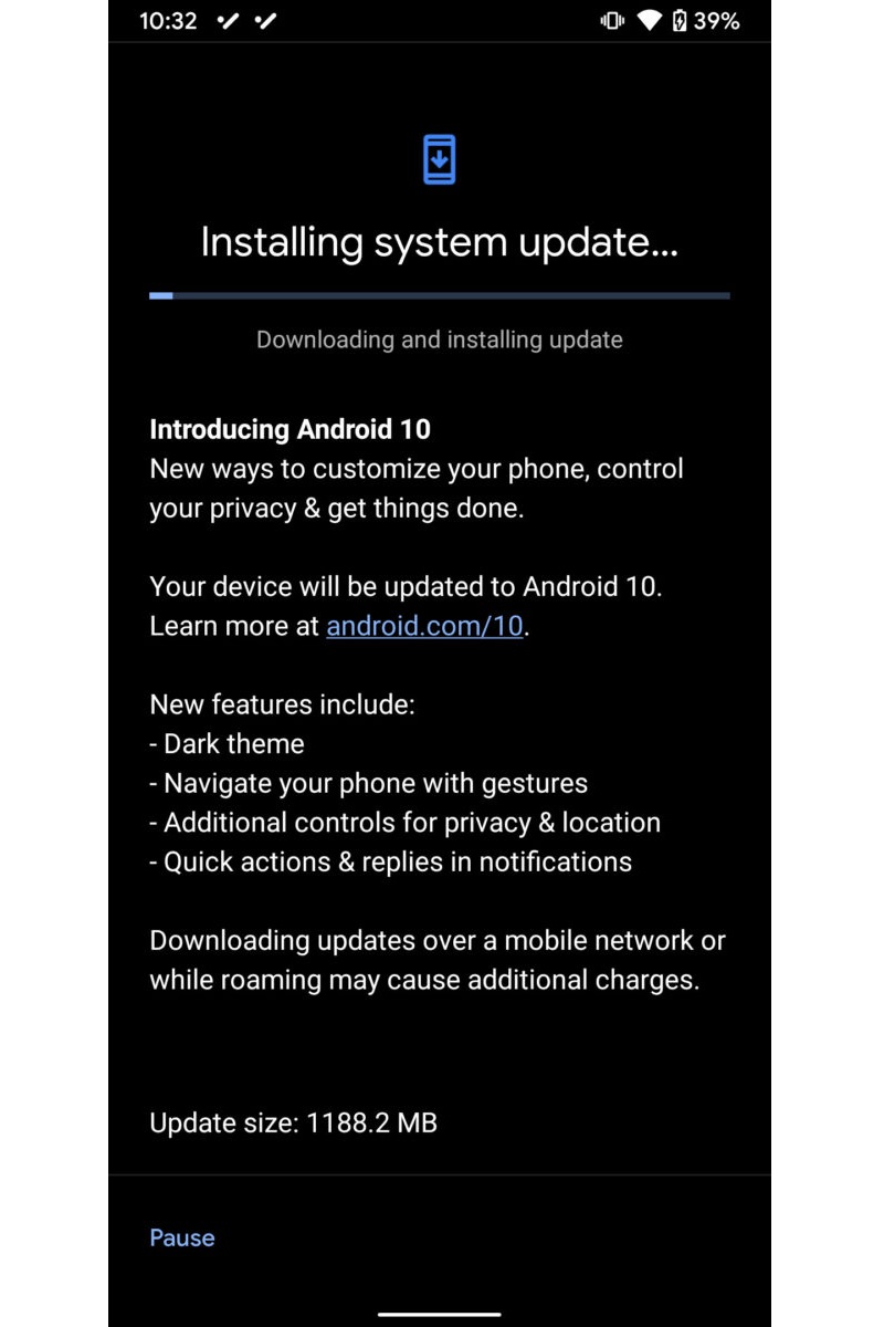 Bản cập nhật Android 10 Pixel 3a