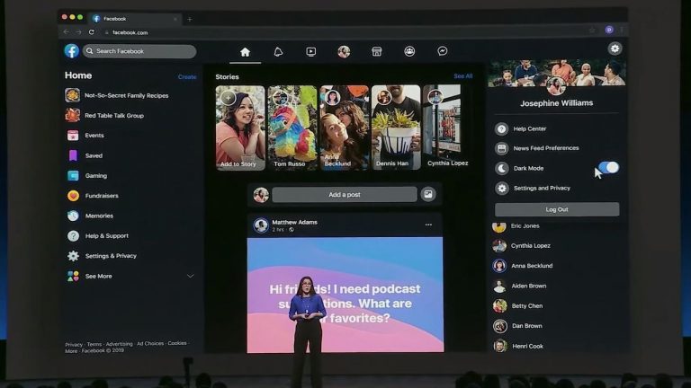 Những bước đi đầu tiên về chế độ Dark Mode của Facebook trên nền Web