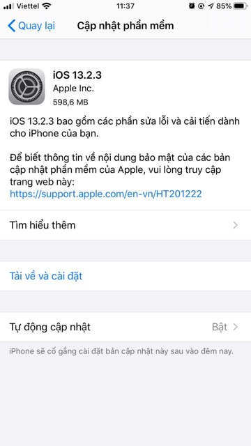 Apple phát hành iOS 13.2.3