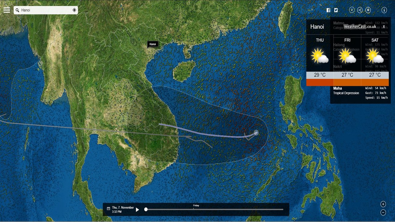 Cách theo dõi cơn bão số 6 đang tiến nhanh vào Việt Nam bằng smartphone