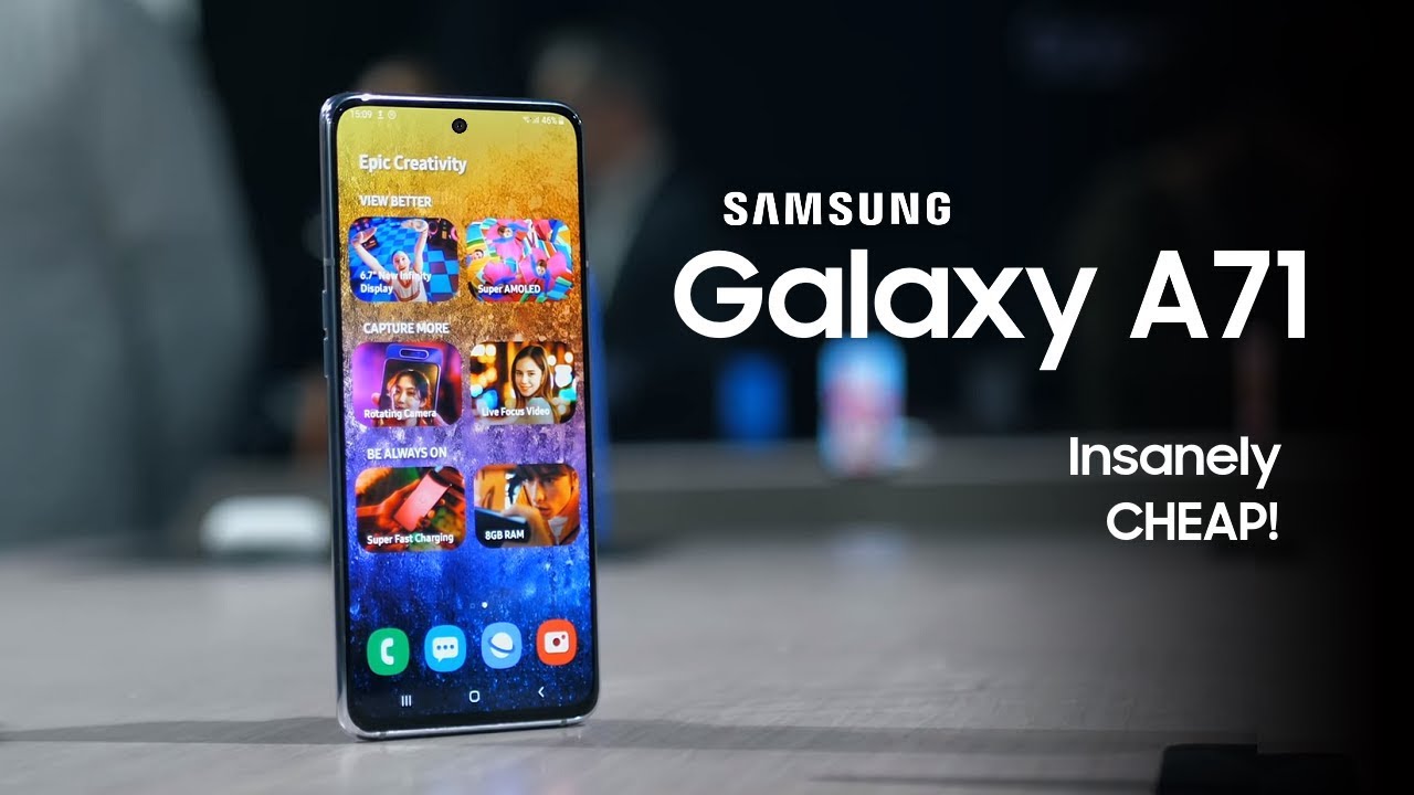 Rò rỉ Galaxy A71: camera Quad hình chữ L và màn hình AMOLED Infinity-O