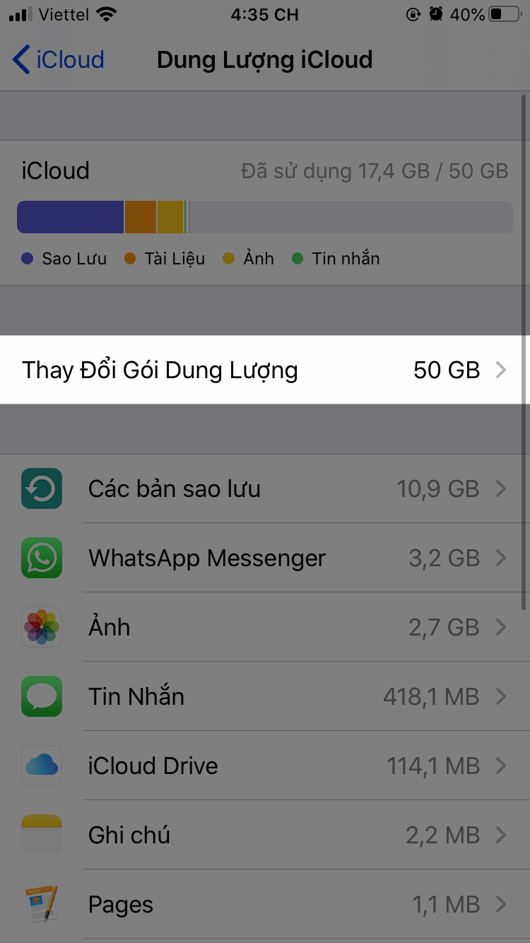 Cách huỷ gia hạn dung lượng iCloud trên iPhone, iPad, Mac