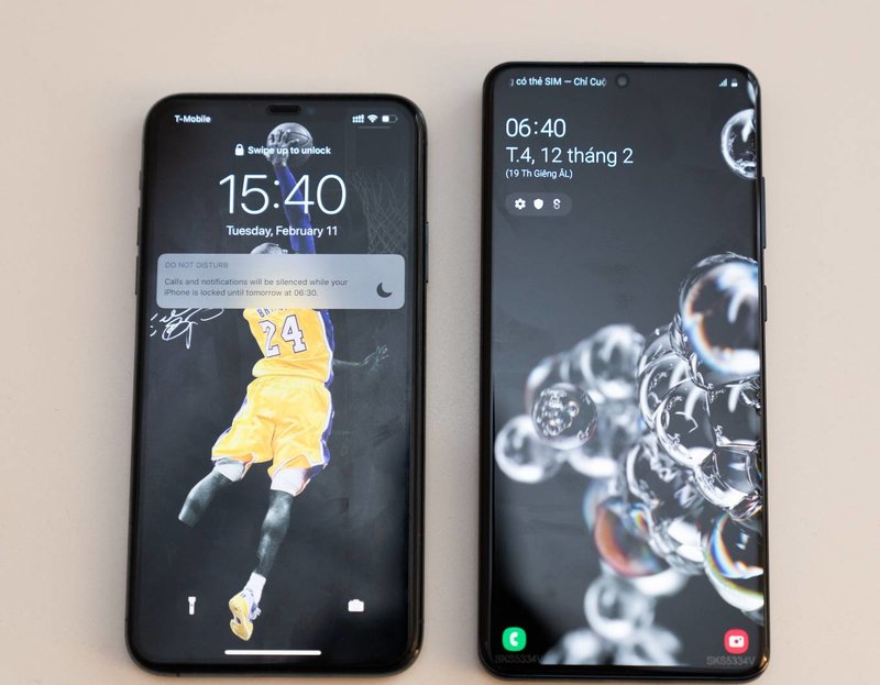 galaxy s20 ultra và iPhone 11 Pro Max