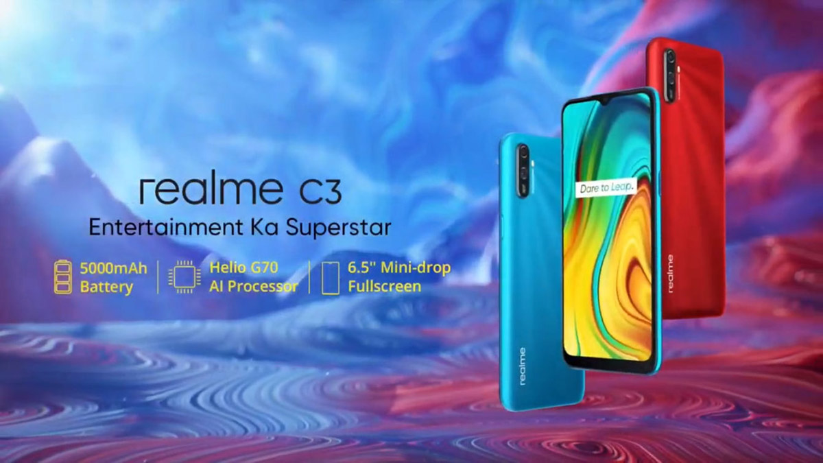 Realme C3 ra mắt: Pin 5000mAh, màn hình 6.5 inches, giá từ 2.2 triệu đồng