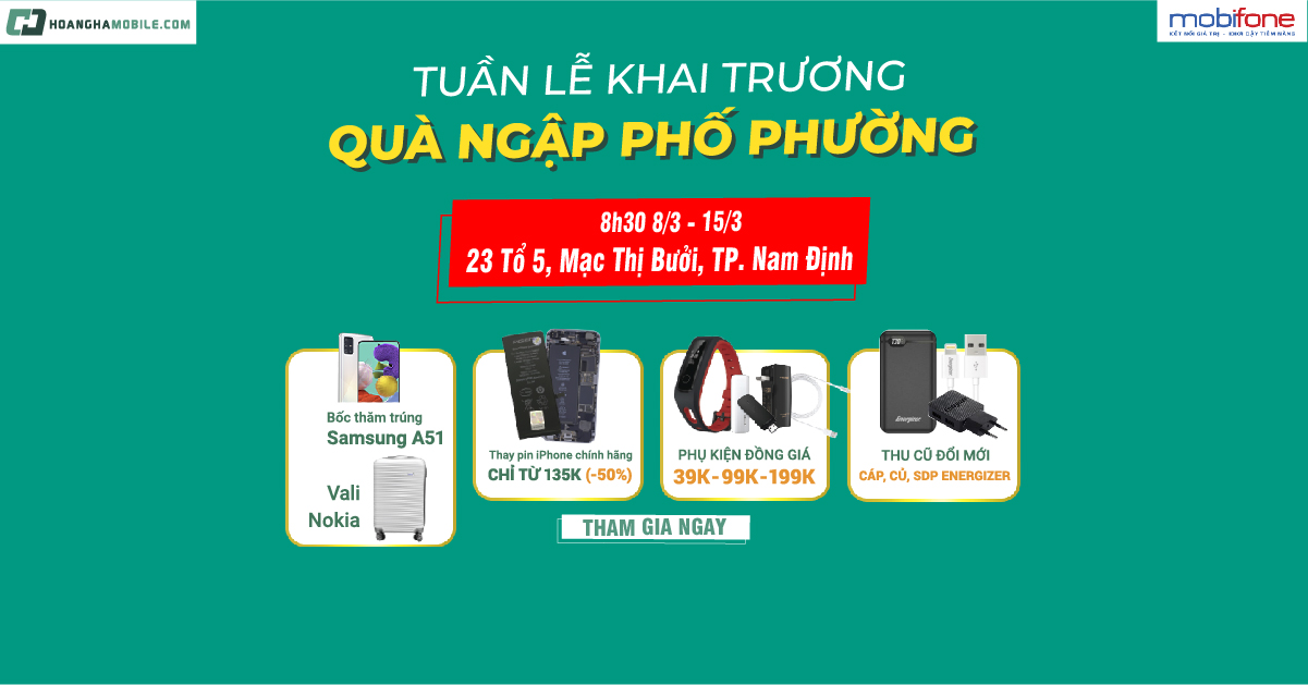 Hoàng Hà Mobile Nam Định: Tuần lễ khai trương