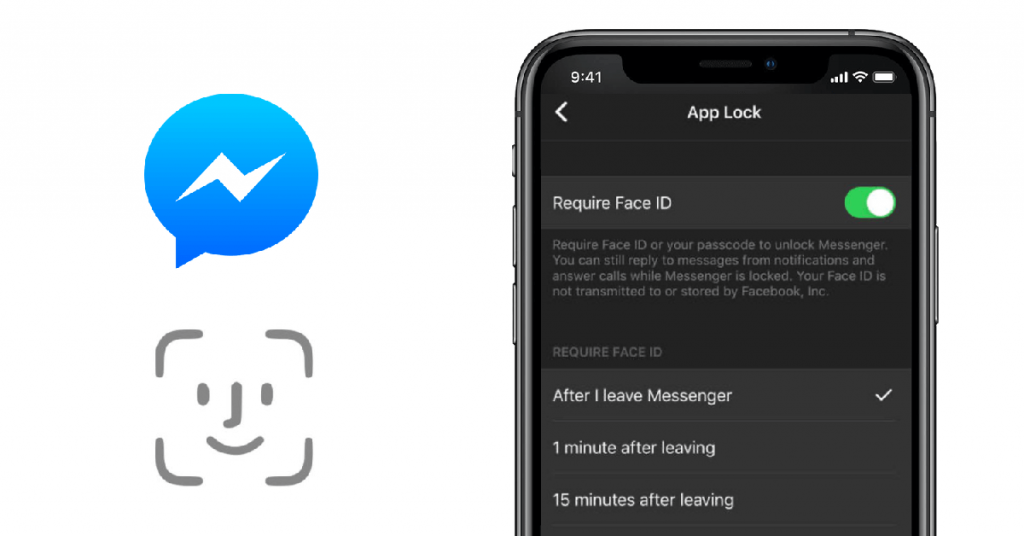 mở messenger bằng face id