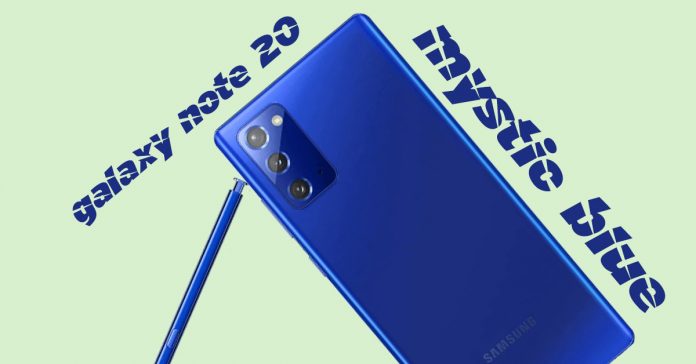 samsung note 20 blue